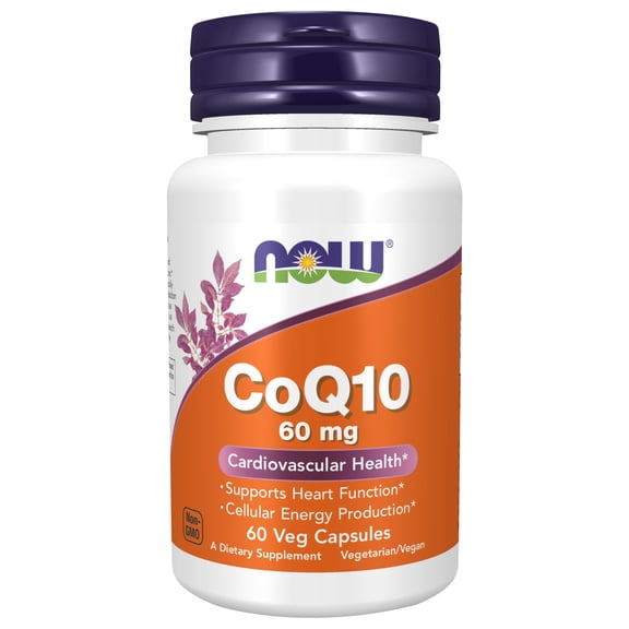 NOW Foods CoQ10, 60 mg, 60 Veg Capsules