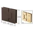 thumbnail image 3 of CRL V1E7800RB Oil Rubbed Bronze Vienna 180 Degree Glass-to-Glass Positive Close Hinge, 3 of 5