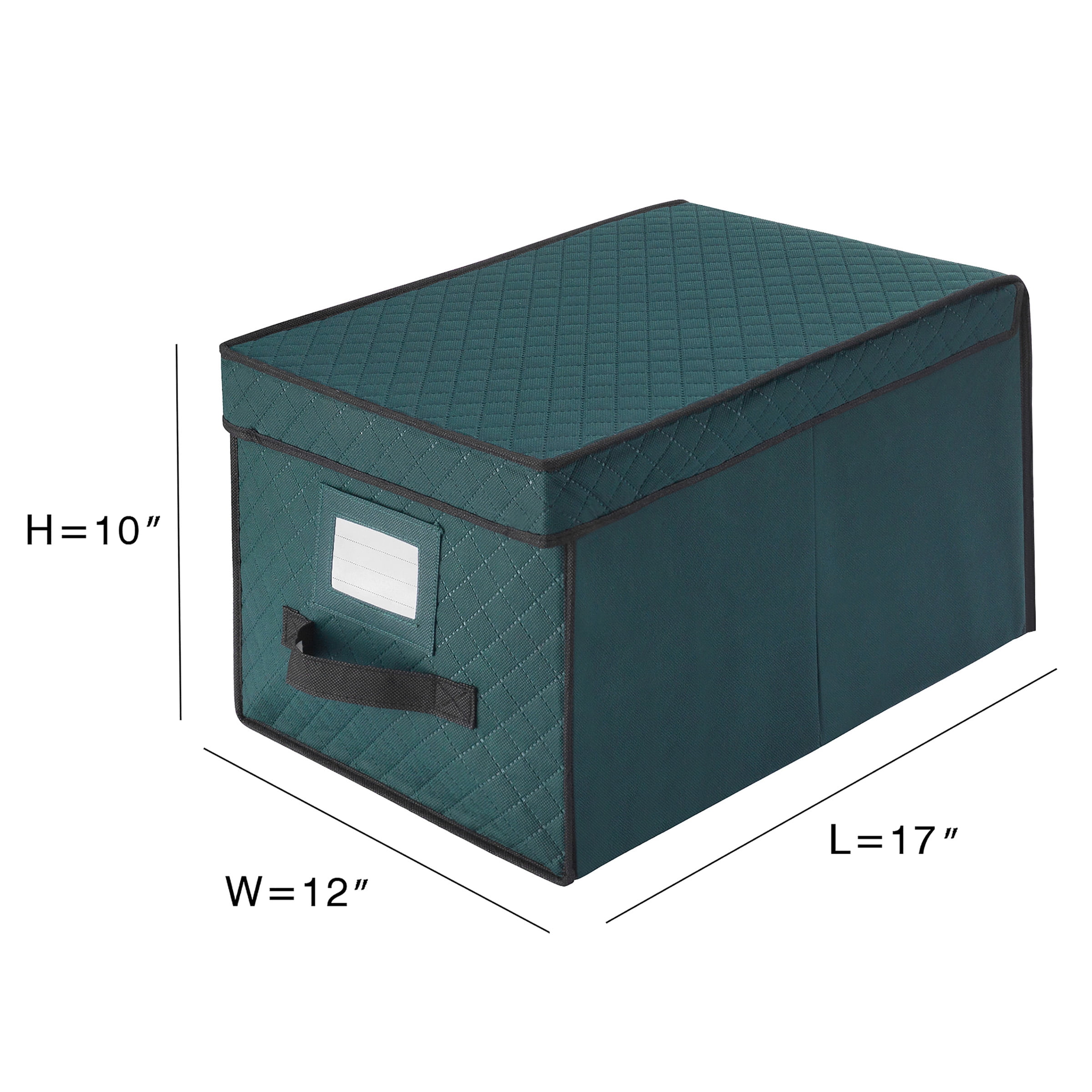 Elf Stor Flip Top Ornament Storage Box with 24 Movable Compartments (Green)