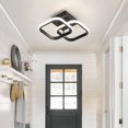 thumbnail image 4 of Q&S Black Square Modern Hallway Light fixtures Led Close to Ceiling Lights for Bedroom Bathroom Kitchen Balcony Corridor Stair Aisle Lamp, 4 of 6