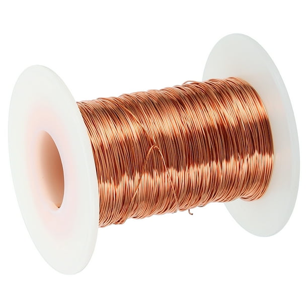 Alambre de Cobre Suave Uxcell, 26 Gauge/0.4mm de Diámetro, Carrete de 100m/328ft de Alambre de Cobre Puro