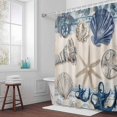 thumbnail image 3 of Retro Ocean Bathroom Shower Curtain, Sand Money Farmhouse Vintage Anchor Waterproof Washable Soft Bath Curtain for Bathtub Decor with 12 Hooks&Grommet, 60x72 Inch, 3 of 9
