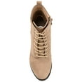thumbnail image 5 of Journee Womens Baylor Lace Up Stacked Heel Booties, Widths Available, 5 of 10