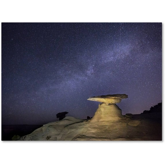 Trademark Fine Art "Starry Night in Arizona III" Canvas Art by Moises Levy