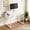 White, variant on Kelno 32 Inch Small Desk Computer Desk with 2 Fabric Drawer Storage Bag Iron Hook Gaming Writing Table, Rustic Brown