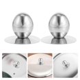 thumbnail image 2 of 2Pcs Pot Lid Replacement Knob Pan Lid Holding Handle for Slow Cookers Skillets and Kitchen Cookware Covers5.50X5.50X4.80CMSilver, 2 of 3