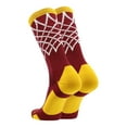 thumbnail image 2 of Crew Length Elite Basketball Socks with Net (Cardinal Red/Gold, X-Large), 2 of 2