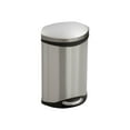 thumbnail image 1 of Safco Step-On - Poubelle - Elliptique - Couvercle Rabattable - 3 gal - Pédale - Acier Inoxydable, 1 of 3