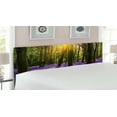 thumbnail image 2 of Woodland Headboard, Sunbeams in the Forest of Bluebells Blooms Deep in Woodland Oxfordshire, Upholstered Decorative Metal Bed Headboard with Memory Foam, King Size, Violet Green Yellow, by Ambesonne, 2 of 4
