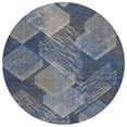 thumbnail image 2 of Addison Rugs Chantille Indoor/Outdoor Contemporary Geometric Navy Machine Washable Round Rug, 8' x 8', 2 of 7