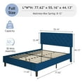 thumbnail image 7 of 4 EVER WINNER Full Bed Frame, Full Upholstered Platform Bed with Button Tufted Headboard, Blue, 7 of 7