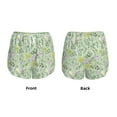 thumbnail image 3 of KLL flower and leaf Pattern Shorts Women,Athletic Shorts High Waisted Running Shorts Pocket Sporty Short Gym Elastic Workout Shorts-XX-Large, 3 of 7