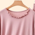 thumbnail image 3 of yillto Womens 2 Piece Pajama Set Long Sleeve Pajamas Top and Pants Crew Neck Pjs Set Soft Sleepwear Loungewear, 3 of 5