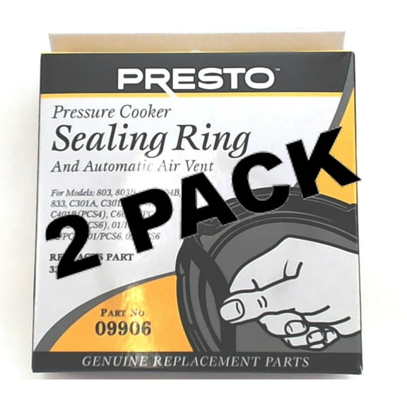2 Pk, Presto Pressure Cooker Sealing Ring Gasket 09906
