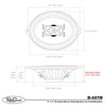 thumbnail image 3 of Premium Ultra-thin Dash Replacement Speaker 5" x 7" Oval for Ford or Chrysler R-507N, 3 of 3