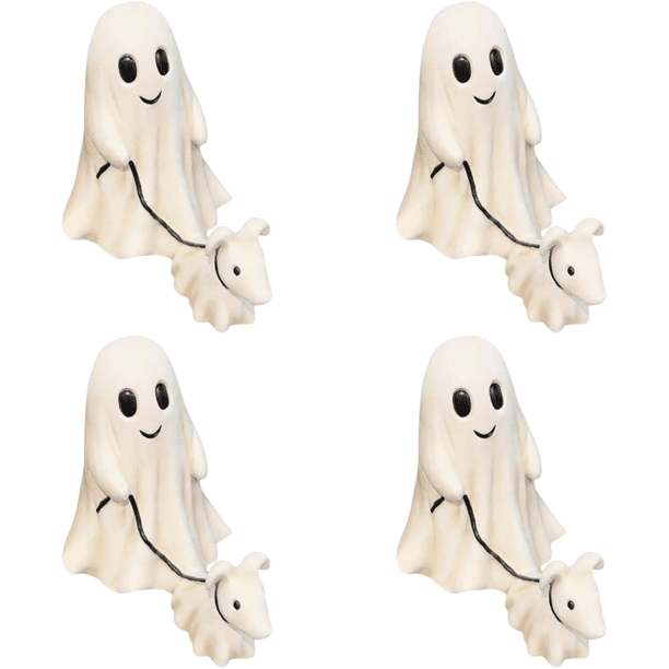Fantasma Halloween Que Camina Perro Resina Regalo Creativo para Amigos (niño 15 Cm)