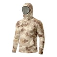 thumbnail image 5 of Havenx Men's Sun Protection Fishing Shirts Camo Long Sleeve Hoodies with Mask Hooded Uv Upf 50+ Hoodie Shirt Sun Protection Fishing Casual Summer Lightweight Hiking Rash Guard Shirts,Beige M, 5 of 6