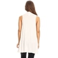 thumbnail image 4 of Women's Sleeveless Draped Open Front Cardigan Vest, 4 of 5