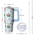 thumbnail image 2 of 30oz Merry Christmas Tumbler with Straw and Handle, Cute Red Christmas Tree Stainless Steel Insulated Cup, 2 of 5