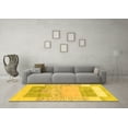 thumbnail image 3 of Ahgly Company Machine Washable Indoor Rectangle Abstract Yellow Modern Area Rugs, 7' x 10', 3 of 4