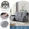 thumbnail image 5 of TAOCOCO Non-Slip Waterproof Recliner Sofa Covers, Washable Split Sofa Slipcovers for Reclining 3 Seater Couch, Recliner Sofa Cover with Side with Pockets Home Furniture Protectors,Light Gray, 5 of 9