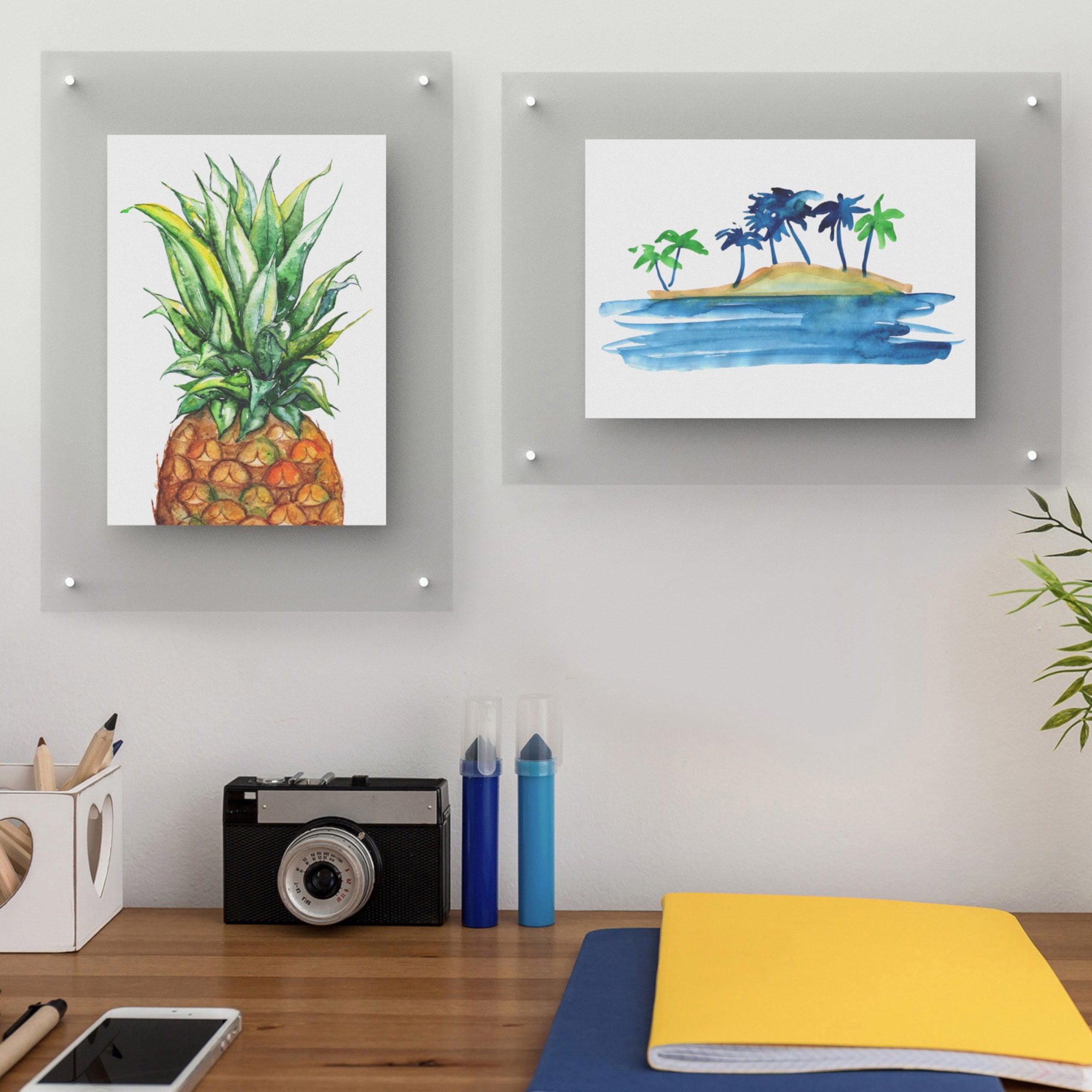 14"x19" Acrylic Picture Frame- Clear Floating Design Photo/Custom Art Display, Wall Mount by Lavish Home