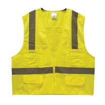 TruForceâ„¢ Surveyor's Safety Vest, Medium, Lime, 1/Each