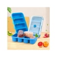 thumbnail image 1 of Ourlova Silicone Freezer Tray Soup 4 Cubes Food Freezing Container Molds With Lid Frozen Packaging Box, 1 of 5