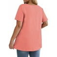 thumbnail image 5 of WellSize Plus Size Women Tops Casual V Neck Blouses Summer Short Sleeve Shirts Floral Tunic Tops, 5 of 8