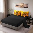 thumbnail image 4 of Erosebridal Elephant Twin Bedding, Family Sunset Bedding Comforter Set, Black Reversible 7-Piece, 4 of 6