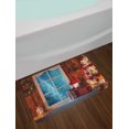 thumbnail image 2 of Christmas Bath Mat, Xmas Scenery in House with Frozen Window Traditional Ritual Annual Festive Design, Non-Slip Plush Mat Bathroom Kitchen Laundry Room Decor, 29.5 X 17.5 Inches, Red Blue, Ambesonne, 2 of 2