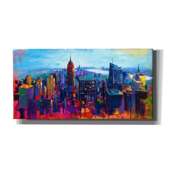 Epic Graffiti 'New York Color' by Epic Portfolio, Giclee Canvas Wall Art, 40"x20"