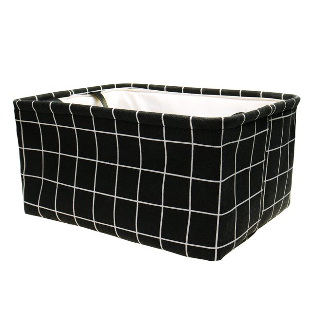 Unique Bargains Fabric Storage Bin Box with Handles Laundry Baskets Organizer for Closet