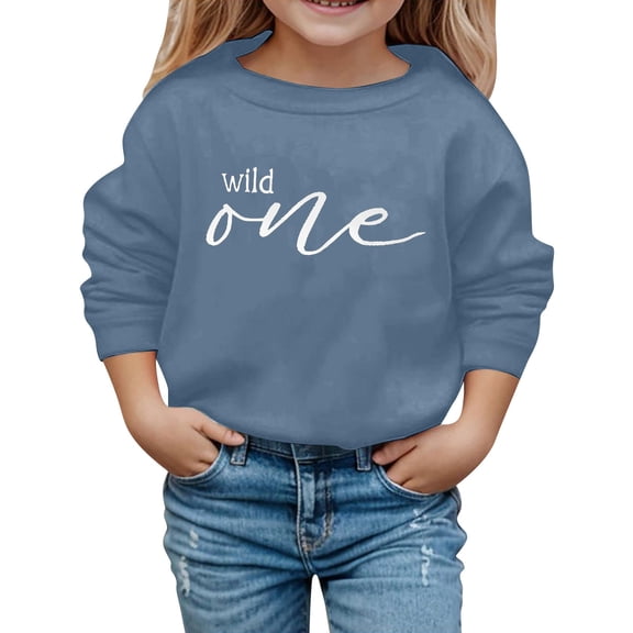 WOYY Tween Girls Casual Sweatshirt Long Sleeved Pullover Top Children's Sweatshirt