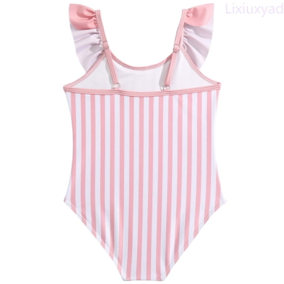 Lixiuxyad Swimsuit For Girls Cute Bathing Suit Summer Beach Swimwear For Teen Girls,One-Piece Bathing Suit Sizes 4-5 Years Pink