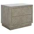 thumbnail image 4 of SAFAVIEH Couture Steve Contemporary Nightstand with 2 Drawers, Light Grey, 4 of 14