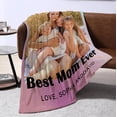 thumbnail image 3 of Personalized Mothers Day Birthday Gifts for Mom, Customized Mother's Day Unique Gifts from Daughter Son Kids Husband, Custom Mothers Day Blanket with Photos Text, Gifts for Mom Grandma Wife Blankets, 3 of 5