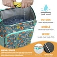 thumbnail image 3 of Sac à Dos Floral Dessin Animé Isolé Anti-Fuite, Design Esthétique Sac à Dos Déjeuner avec Double Compartiments, Imperméable pour Bureau, Plage, Pique-Nique, Randonnée, 3 of 6