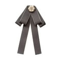 thumbnail image 2 of Milageto Bow Tie for Women Jewelry Gift Neck Tie Brooch Pin for Casual Party Ceremony Gray, 2 of 8