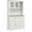 White, variant on HOMCOM 71" Kitchen Pantry Storage Cabinet w/Adjustable Shelves Glass Door