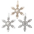 thumbnail image 1 of Épingles à Cheveux Flocon de Neige Alliage de Zinc Strass 3 Pcs 2.3X1.9X0.2In, 1 of 1