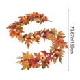 thumbnail image 3 of YgkuHd Halloween Garland, Holiday Door 5.9FT Hanging Fireplace Wreath Thanksgiving Pumpkin Maple Leaf Wicker Decoration Berry Decoration Halloween Maple Leaf Flower, 3 of 8