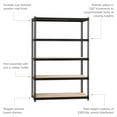 thumbnail image 3 of Iron Horse 2300 Riveted Steel Shelving 5-Shelf Unit, 24D x 48W x 72H, Black, 3 of 15