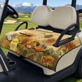 thumbnail image 3 of Psesaysky Golf Cart Seat Covers Universal Golf Cart Seat Towel Blanket with 4 Pockets and Vintage Sunflower Art, Extra Handle, Washable for EZGO, Yamaha, Club Car Front 2 Person Seats, 3 of 8