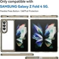 thumbnail image 2 of Crystal Clear Case for Samsung Galaxy Z Fold4 5G 20 2,Slim Thin Soft TPU Bumper & Hard PC Back Shockproof Scratch Resistant Protective Phone Case for Samsung Galaxy Z Fold 4 5G (Transparent Gray), 2 of 8