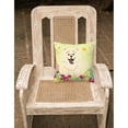 thumbnail image 2 of Carolines Treasures BB6140PW1818 Easter Eggs Chow Chow White Fabric Decorative Pillow, 2 of 2