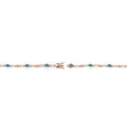 thumbnail image 4 of Gem Stone King 18K Rose Gold Plated Silver Swiss Blue Topaz and Round White Lab Grown Diamond Tennis Bracelet for Women (3.34 Cttw, Gemstone Birthstone, Oval 6X4MM, 7.25 inches), 4 of 4
