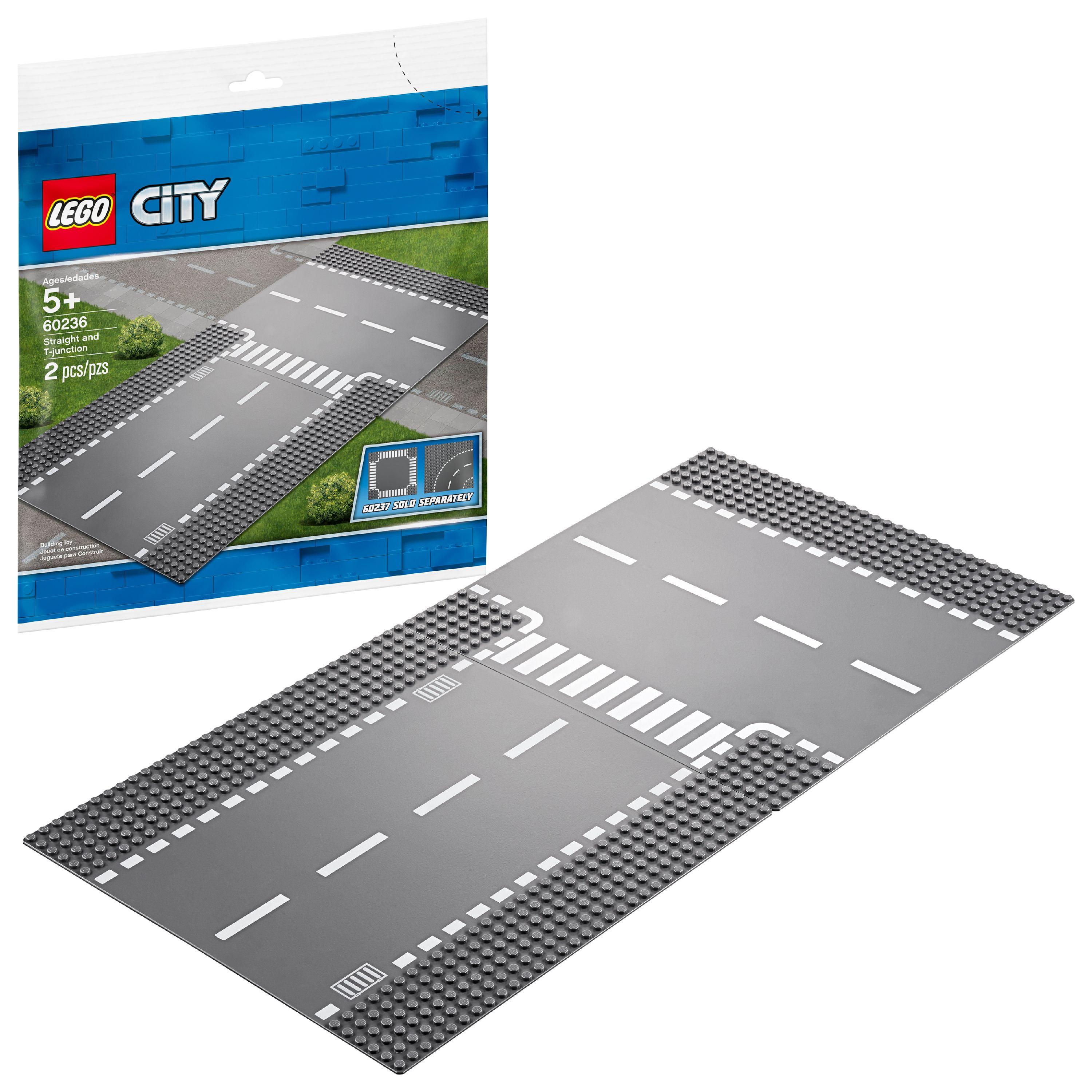 ROAD Base Plate For Lego Construction City T-Junction Straight Corner Bricks 