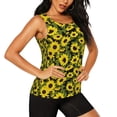 thumbnail image 2 of Bixox Women's Sunflowers In Vintage Printed Sleeveless Fitness Workout Running Quick-Dry Tank Top, 2 of 7