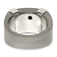 thumbnail image 5 of Edward Mirell Titanium & Argentium Sterling Silver .06ct Dia Signet Ring, 5 of 7
